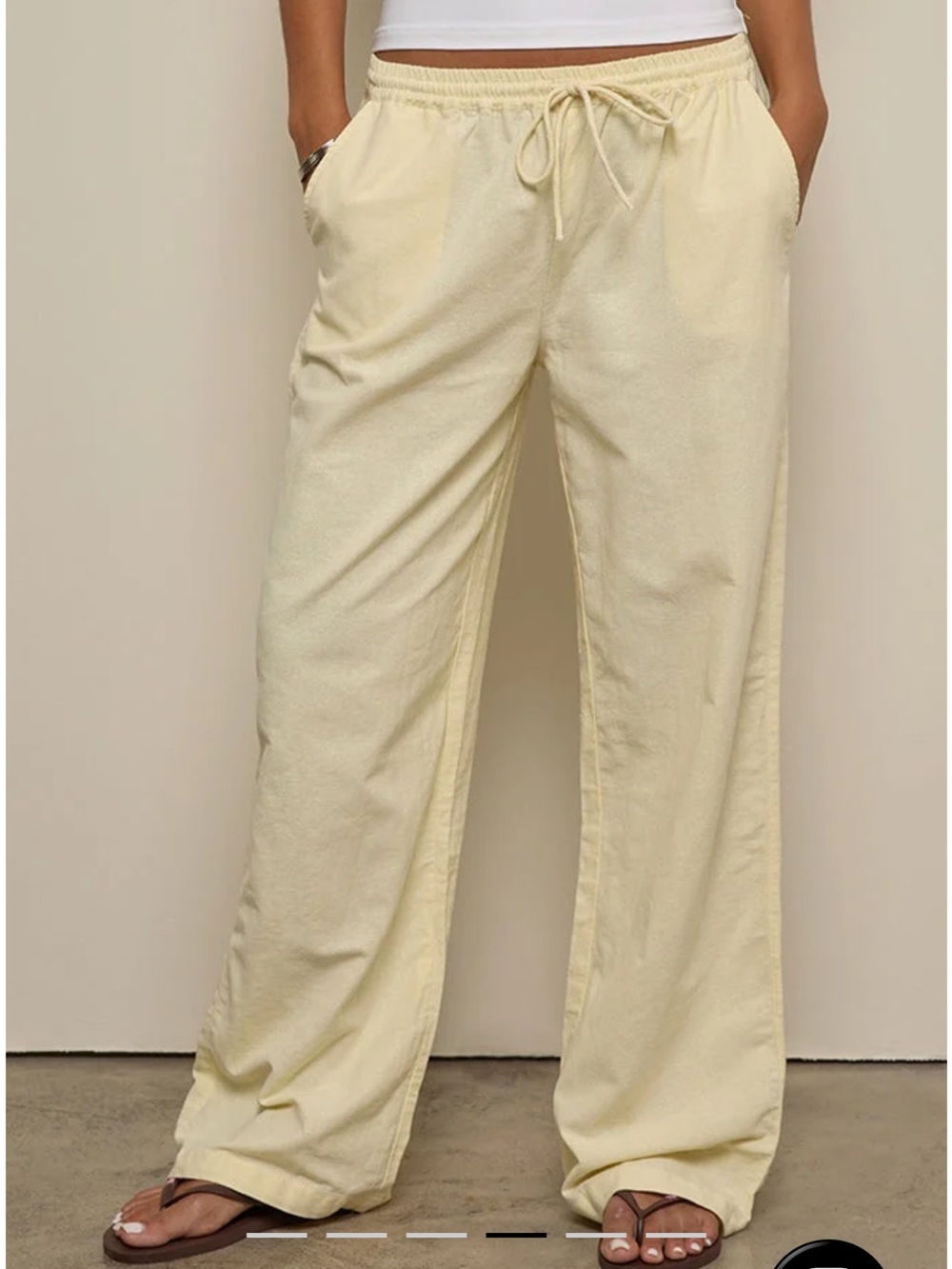 Motel yellow linen pants medium